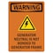 Signmission Safety Sign, OSHA WARNING, 14" Height, Generator Neutral, Portrait OS-WS-D-1014-V-13216 - alternate 1